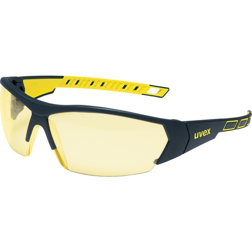 [9194365] uvex 9194365 i-works spectacles black/yellow amber supravision excellence PPE Safety Glasses