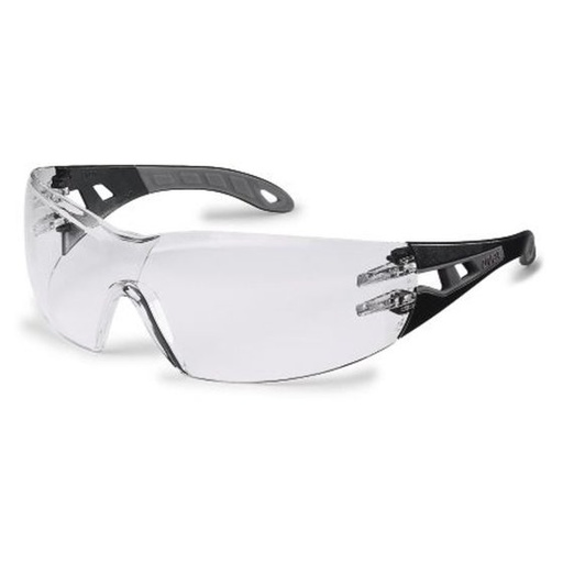 [9192080] uvex 9192080 black/grey clear supravision plus PPE Safety Glasses