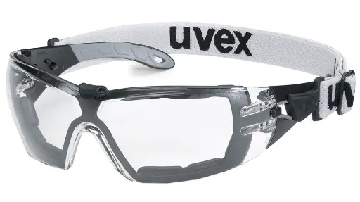[9192681] uvex 9192681 pheos guard (narrow version) black/grey grey supravision extreme PPE Safety Glasses