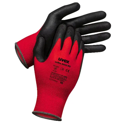 [unilite 6605 RD] uvex unilite 6605 RD SelectToGo - Red (for low levels of cut risk) 60967 EN388 (4132X) PPE Safety Gloves