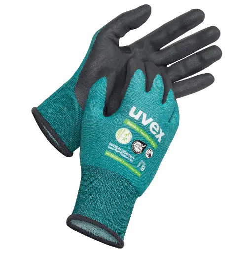 [Bamboo TwinFlex® D xg] uvex Bamboo TwinFlex® D xg - cut level D protection 60090 EN388 (4X41D) EN407 (X1XXXX)27 PPE Safety Gloves