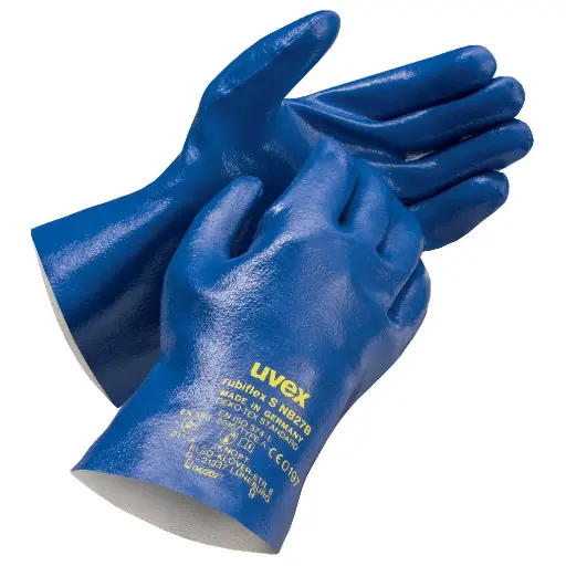 [rubiflex S] uvex rubiflex S 60271 EN ISO 374-1:2016 (JKNOPT), EN388 (2111X) Food standard approved PPE Safety Gloves