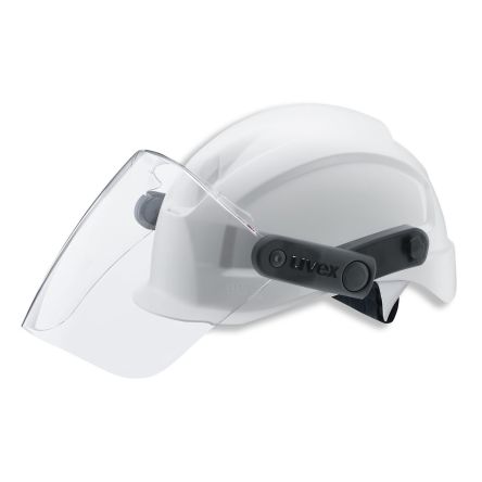 [9906002] uvex pheos visor (mechanical attachment) Polycarbonate, clear lens with UV400 protection and supravision excellence coating. Can be combined with uvex pheos helmets (adapter required for pheos alpine). Compatible with uvex pheos earmuffs. 9906002