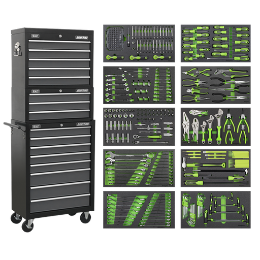 [AP35TBCOMBO] Sealey AP35TBCOMBO Automotive & Maintenance Tool Chest Combination 16 Drawer with 398pc Tool Kit