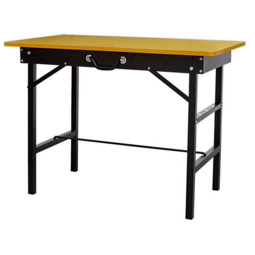 [FWB1000] Sealey FWB1000 Portable Folding Workbench 14.5kg Built-in storage bar 100kg max weight