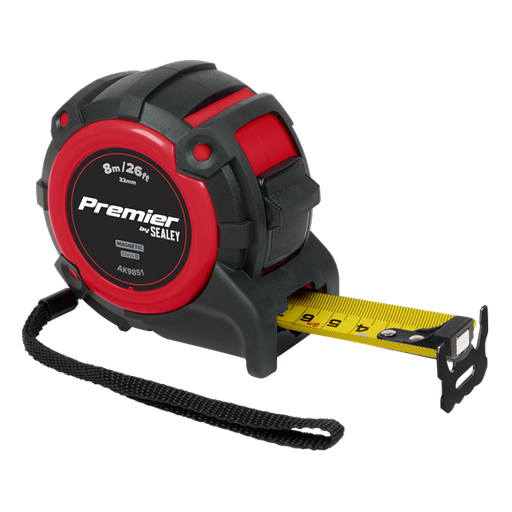 [AK9851] Sealey AK9851 Metric / Imperial Tape Measure Extra-Wide Blade 8m(26ft) x 32mm