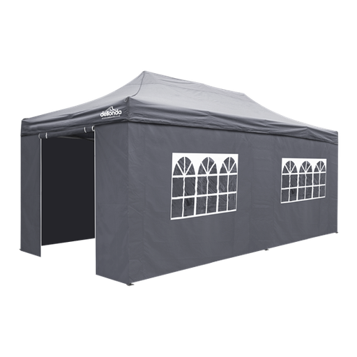 [DG175] Sealey Dellonda DG175 Premium 3x6m Pop-Up Gazebo & Side Walls with Carry Bag, Stakes & Weight Bags - Grey
