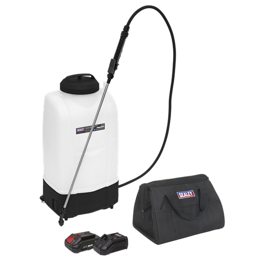 [CP20VGBSKIT1] Sealey CP20VGBSKIT1 SV20 Series 15L Cordless Garden Backpack Sprayer 20V 2Ah