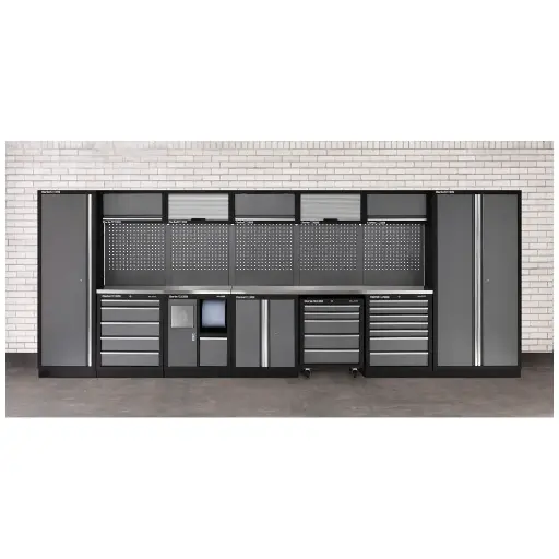 [COMBGSM01] Clarke COMBGSM01 Modular Storage System 25 Piece Package Stainless Steel Worktops 7632893 / 5016086254720 