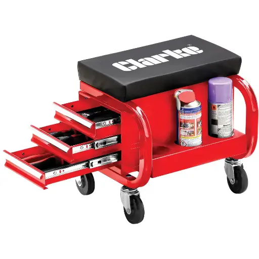 [CMUS3] Clarke CMUS3 Mechanics' Utility Seat with 3 Drawer Tool Box 