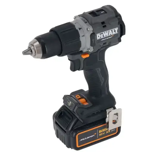 DEWALT DCD85MP1T-GB DEWALT x McLaren F1 Team 18V XR Brushless Cordless Hammer Drill/Driver With 1 x 5Ah Battery