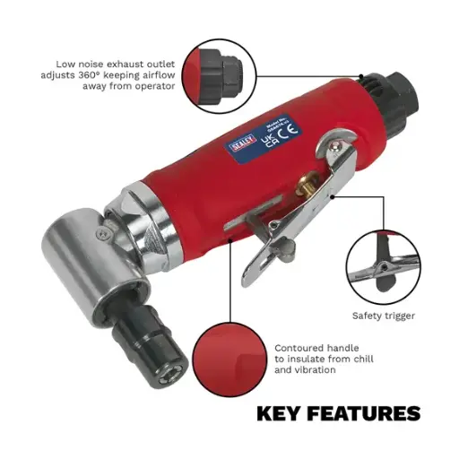 [GSA674] Sealey GSA674 90° Angle Air Die Grinder