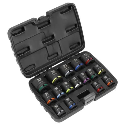 [AK5625M] Sealey AK5625M Impact Socket Set 1/2"Sq Drive 16pc