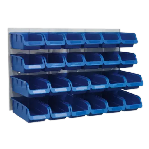 [TPS131] Sealey TPS131 Bin & Panel Combination 24 Bins - Blue